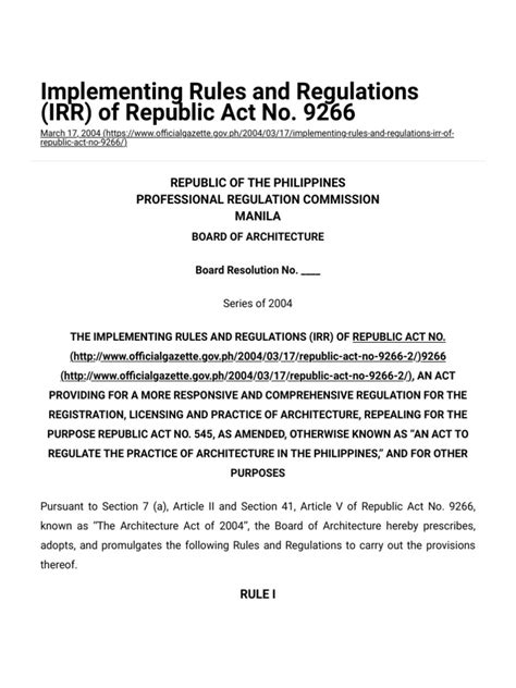 ra 9904 irr|Official Gazette of the Republic of the Philippines .